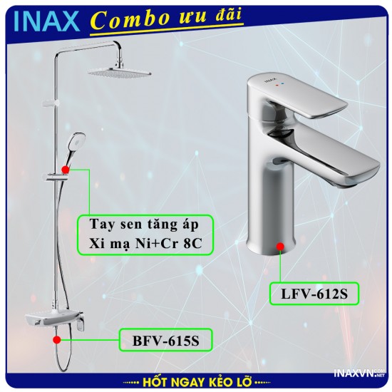 Combo khuyến mãi vòi sen inax LFV-612S + BFV-615S - Thiết bị vệ sinh inax Combo khuyến mãi vòi sen inax LFV-612S + BFV-615S - Thiết bị vệ sinh inax
