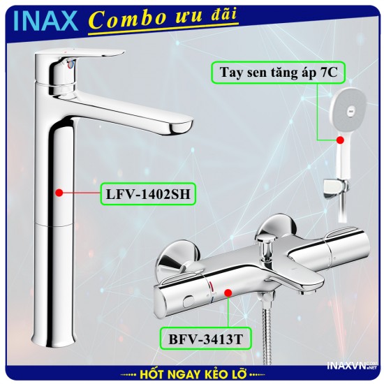 Combo khuyến mãi vòi sen inax LFV-1402SH + BFV-3413T-7C - Thiết bị vệ sinh inax Combo khuyến mãi vòi sen inax LFV-1402SH + BFV-3413T-7C - Thiết bị vệ sinh inax