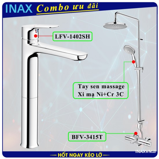 Combo khuyến mãi vòi sen inax LFV-1402SH + BFV-3415T - Thiết bị vệ sinh inax Combo khuyến mãi vòi sen inax LFV-1402SH + BFV-3415T - Thiết bị vệ sinh inax