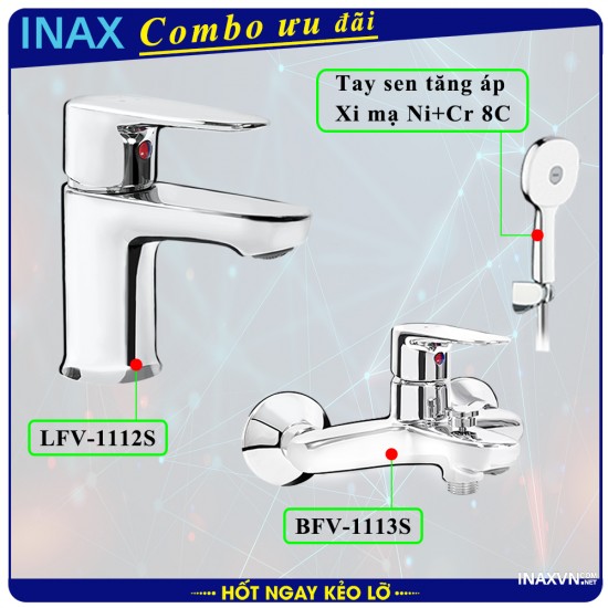 Combo khuyến mãi vòi sen inax LFV-1112S + BFV-1113S-8C - INAXVN Combo khuyến mãi vòi sen inax LFV-1112S + BFV-1113S-8C - INAXVN